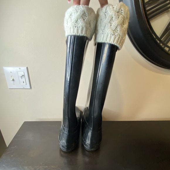Hunter waterproof rain winter boots with removable sock leg warmer, size size 8 - Picture 5 of 10